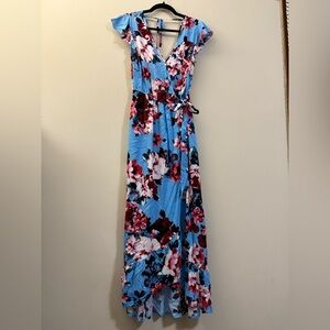NWT‎ Band of Gypsies Floral Maxi Wrap Dress - XS